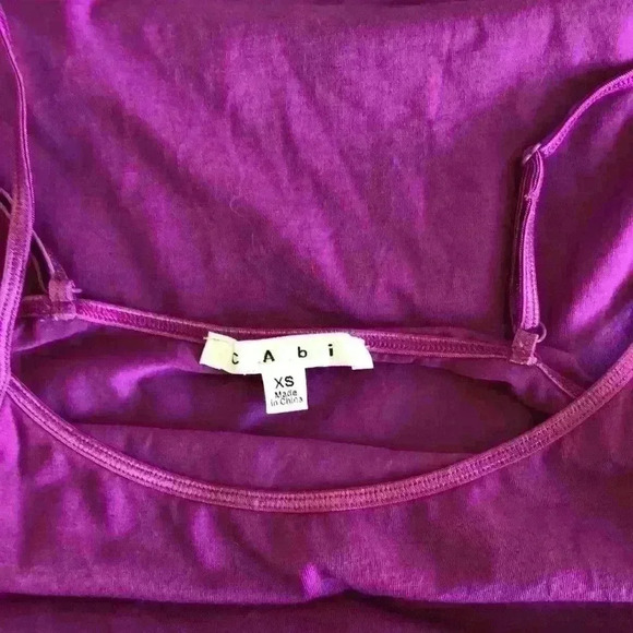 CAbi Sheer Floral Top + A Purple Tank Size XS - Picture 6 of 6